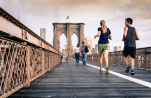 How to stay fit on a vacation? people running for fitness